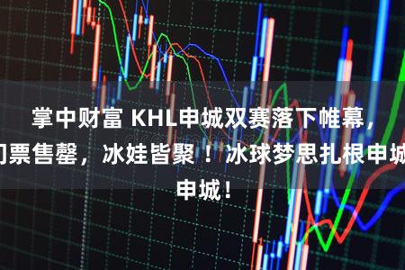 掌中财富 KHL申城双赛落下帷幕，门票售罄，冰娃皆聚 ！冰球梦思扎根申城！