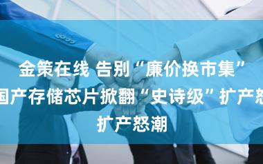 金策在线 告别“廉价换市集”，国产存储芯片掀翻“史诗级”扩产怒潮
