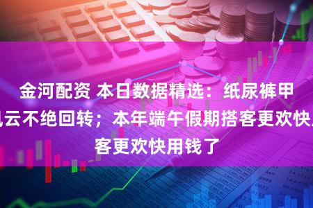 金河配资 本日数据精选：纸尿裤甲酰胺风云不绝回转；本年端午假期搭客更欢快用钱了